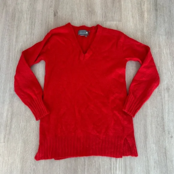 Red Anthropologie Cashmere Sweater