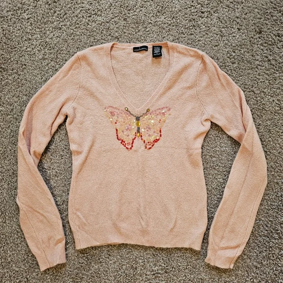 Vintage Moda International Butterfly Sweater Size Small