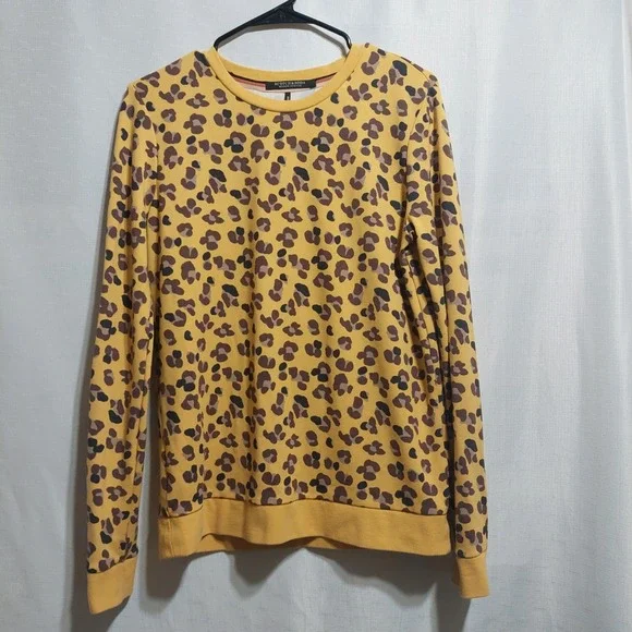 Scotch & Soda Magical Attitudes Womens Medium Sweatshirt Animal Print Stretch