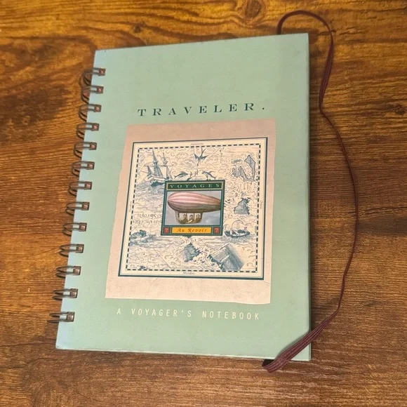 Stewart Tabori Chang Traveler Vintage Voyage Map Journal 1996 Spiral Travel Book