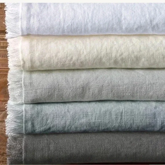 Restoration Hardware LINEN FRAYED EDGE Sham NWT -King & Queen Size- Dark Gray
