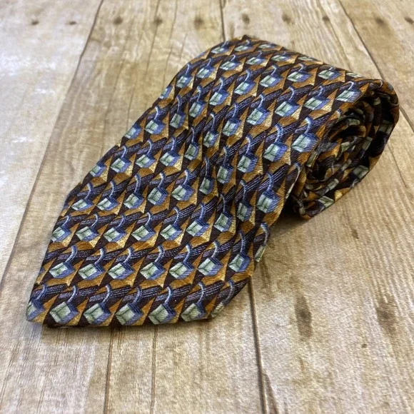 Vintage Ermenegildo Zegna Tie Multicolor Geometric