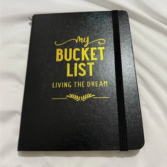 Black Bucket List Journal with Gold Accents Peter pauper press