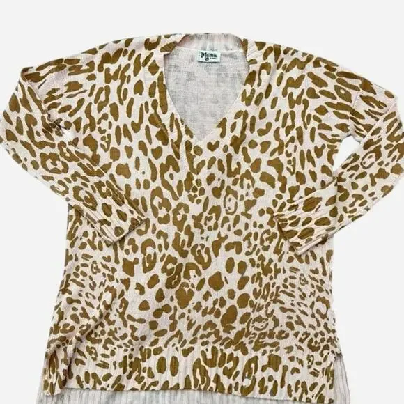 Show Me Your Mumu Kit Pink Cheetah Print Oversized Sweater size XS