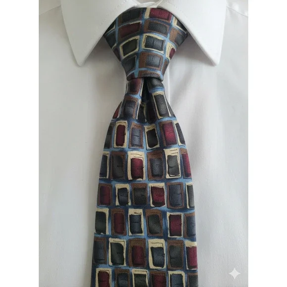 J Garcia 1996 geometric silk tie - Collection 14 Fourteen - New York, NY - 58.5