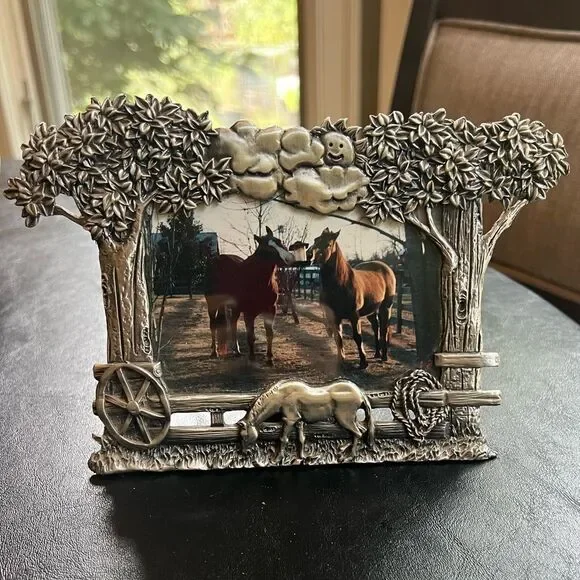 Metal Horse Picture Frame