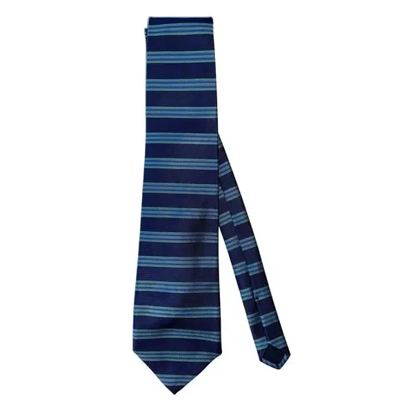 Brooks Brothers 100% Silk Green & Blue Horizontal Stripe Tie
