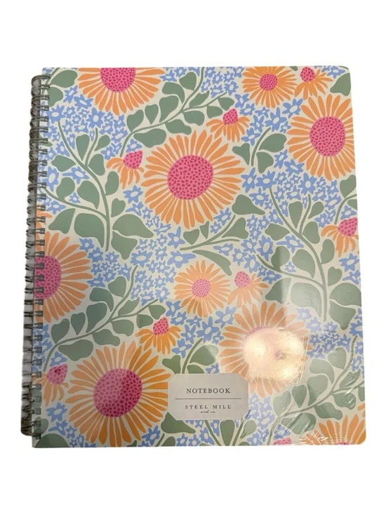 Floral Spiral Notebook - Pink & Orange