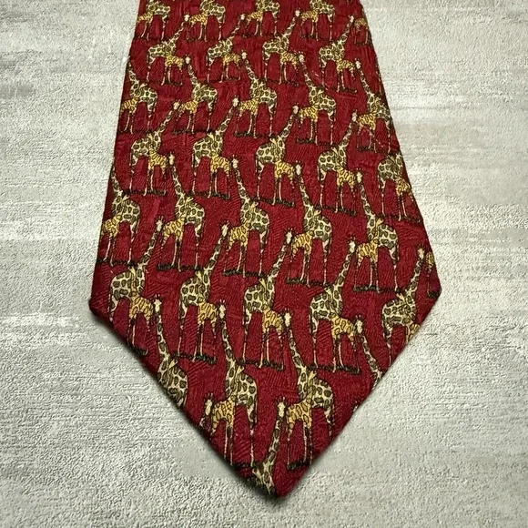 Paul Fredrick Red Giraffe Men's‎ Necktie Safari Wildlife Animals 4