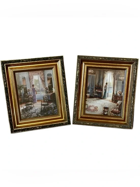 Y2K Victorian ladies limited edition by John P O’Brien Classic Ornate framed set
