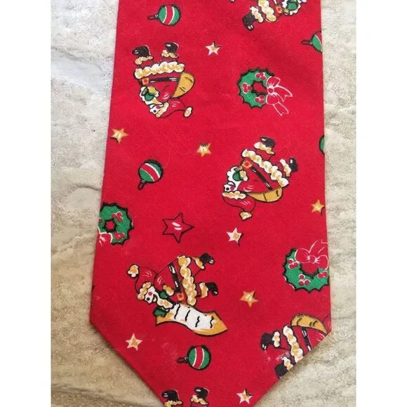 Sabatini Vintage Novelty‎ CHRISTMAS Men's NECK TIE Santa Holiday, FUN
