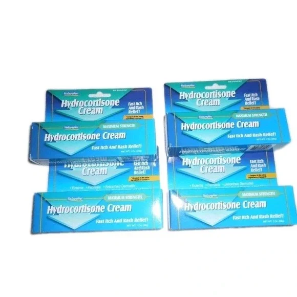 4 x HYDROCORTISONE CREAM‎ Max. Strength 1%, Fast Itch/Rash Relief Natureplex 1oz