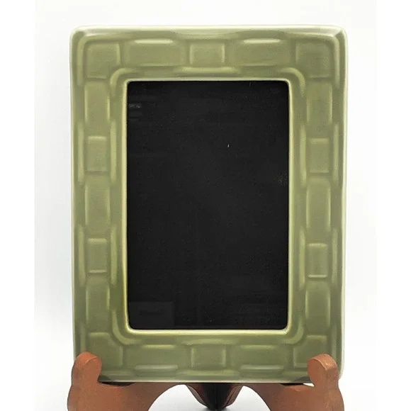 Vintage Longaberger Sage Green Ceramic Picture Frame 8.25