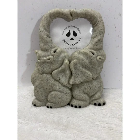 Quarry Critters 2x 2 3/4 Elephants Picture Frame‎ by Second Nature Design 2001