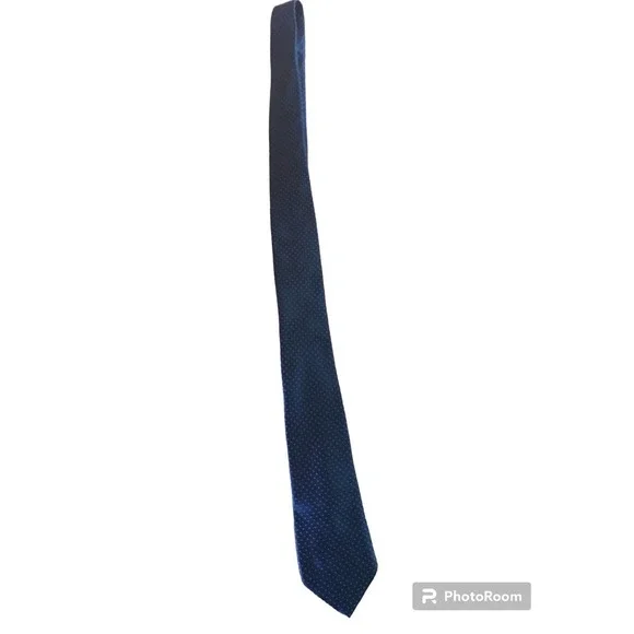 Dark Blue with‎ White Small Dots Men’s Neck Tie