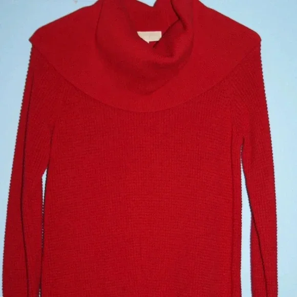 MICHAEL MICHAEL KORS XS Red Cowl Neck Sweater
