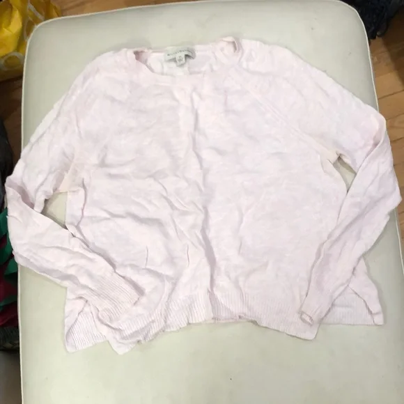 White and Warren light pink sweater