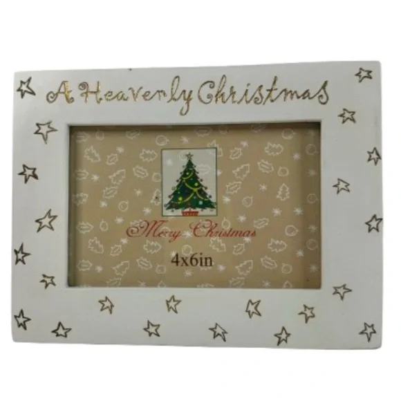 A Heavenly Christmas White Photo Frame