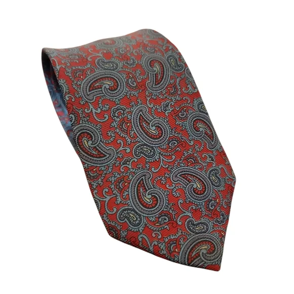 Vintage Lord Ascot Designer Luxury Paisley Mens Neck Tie Classic 59in Long‎ Silk