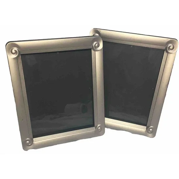Silver‎ Satin Art Deco Photo Frames Fetco Size 9.5 X 7.5