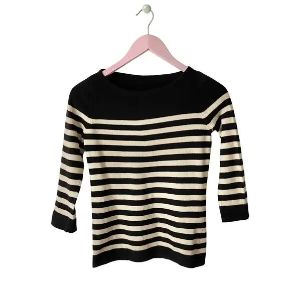 J. Crew Wool/Cashmere Striped Sweater