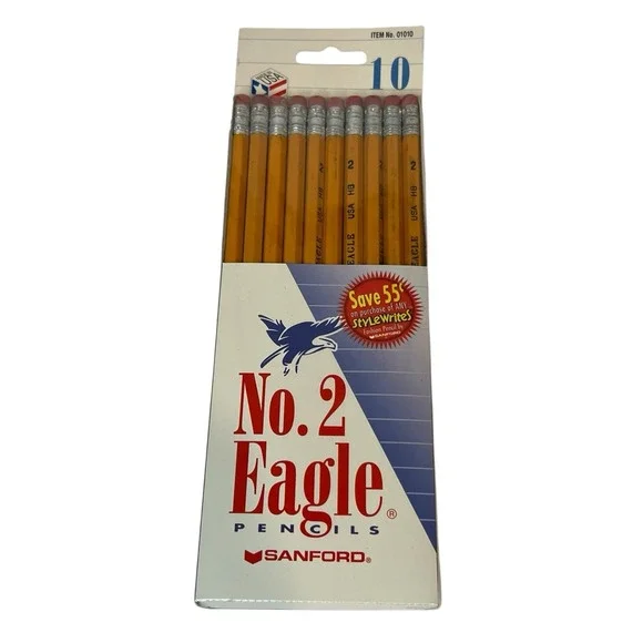 No. 2 Eagle Pencils 10 Count Packs NOS 1998 Vintage Sanford New In‎ Package