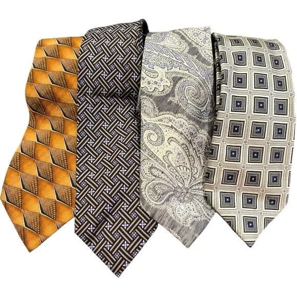 Jz Richards j.z. Gallery silk tie lot neckties silk made in USA like new
