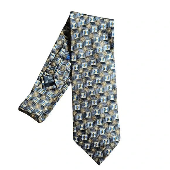 Ermenegildo Zegna Silk Jacquard Tie M. Penner Necktie Quiet Luxury Retro Classic