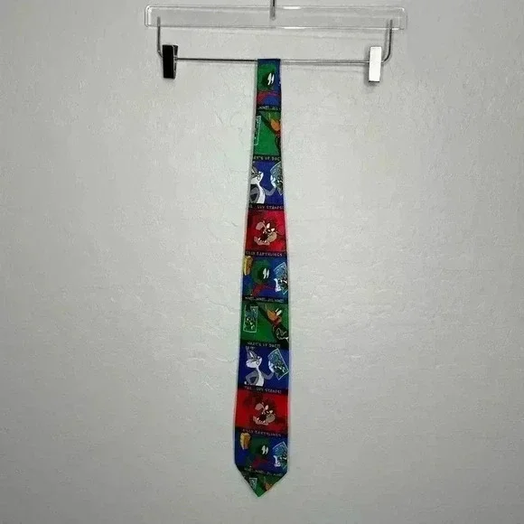 Looney Tunes Stamp Collection Vintage 1997 Tie
