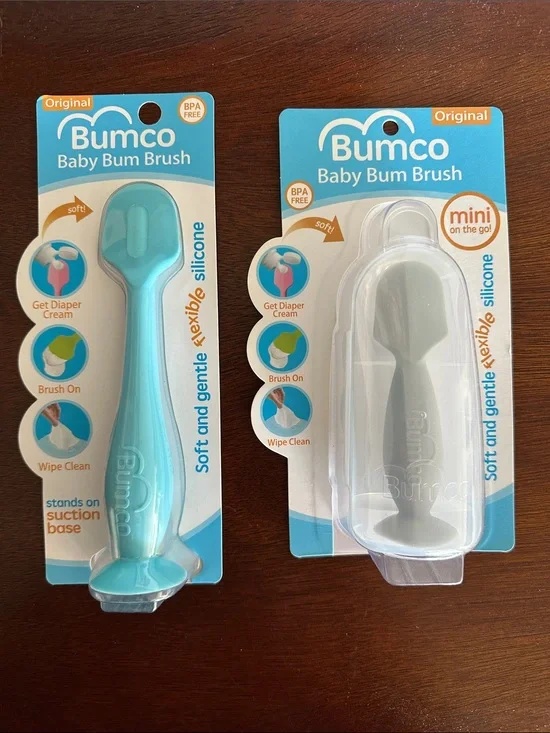 Bumco Baby Bum Brush - Teal & Gray Silicone Brushes (Set of 2)