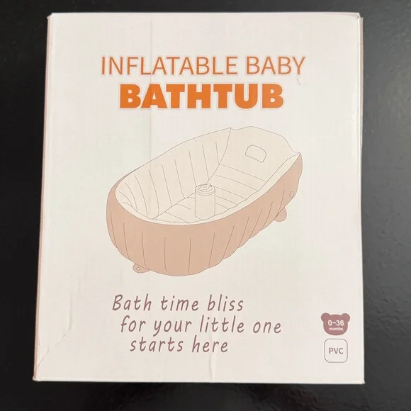 MINK Inflatable Baby Bathtub in Cream and Orange