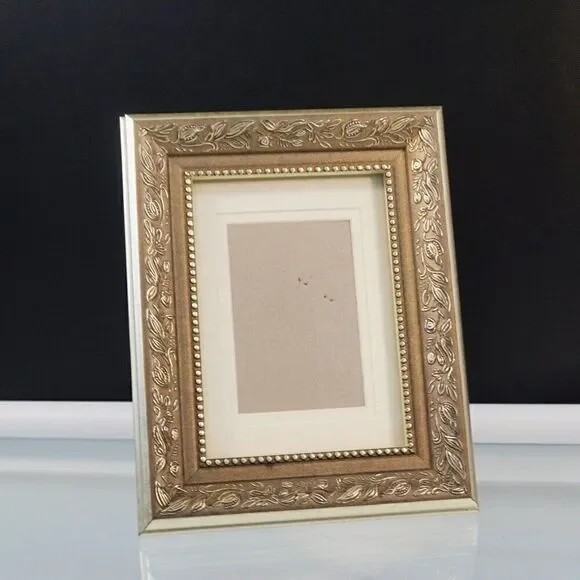 Ornate Picture Frame With Glass Silver Floral Wilton Industries