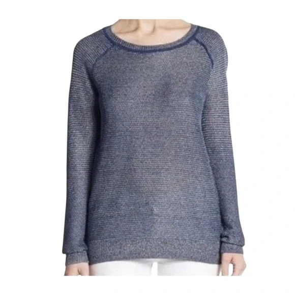 Vince Top Women's‎ Medium Long Sleeves Crew Neck Linen Blend Pullover Knit