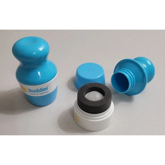 Solar Buddies Sunscreen Applicator Set of 2 Kids Blue 100ml Refillable Mess Free