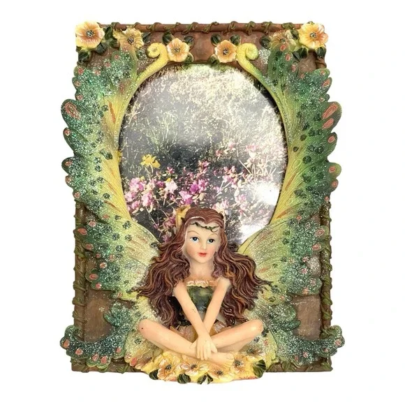Vintage Forest Fairy Floral 7x5 Resin Photo Picture Frame Fairycore Fantasy