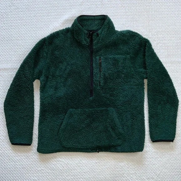 Victoria's Secret Pink Sharpa Faux Fur Quarter Zip Sweatshirt