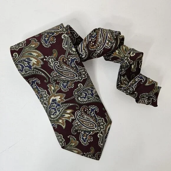 Hathaway Mens‎ All Silk Paisley Tie 3.5