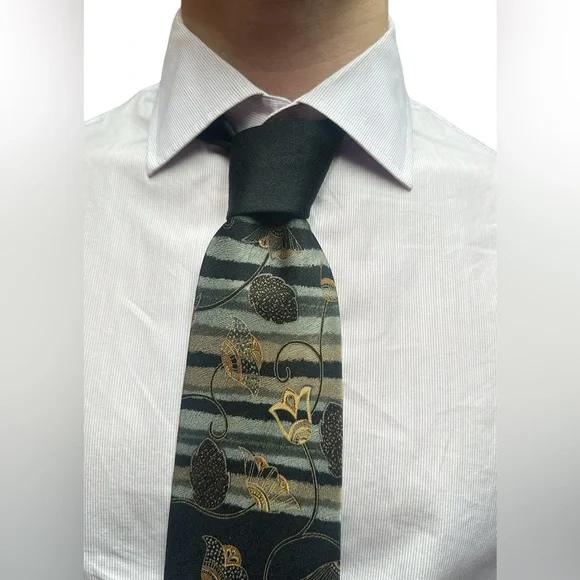 Sonia Rykiel Homme Vintage 100% Silk Black Tie