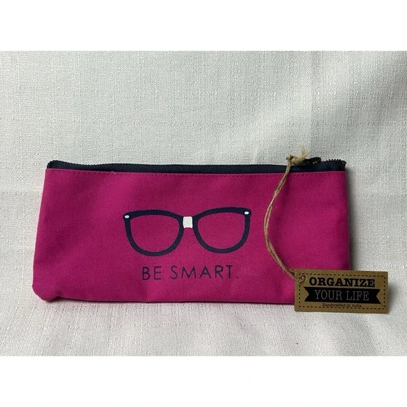 Pink Glasses Pencil‎ Case, Zipper