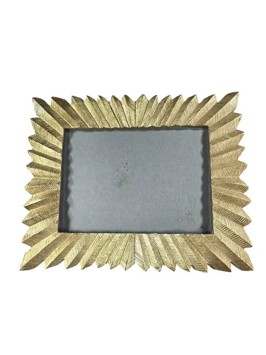 Gold Chevron Leaf Photo Frame 5x7 Concepts In Time  sunburst Table decor