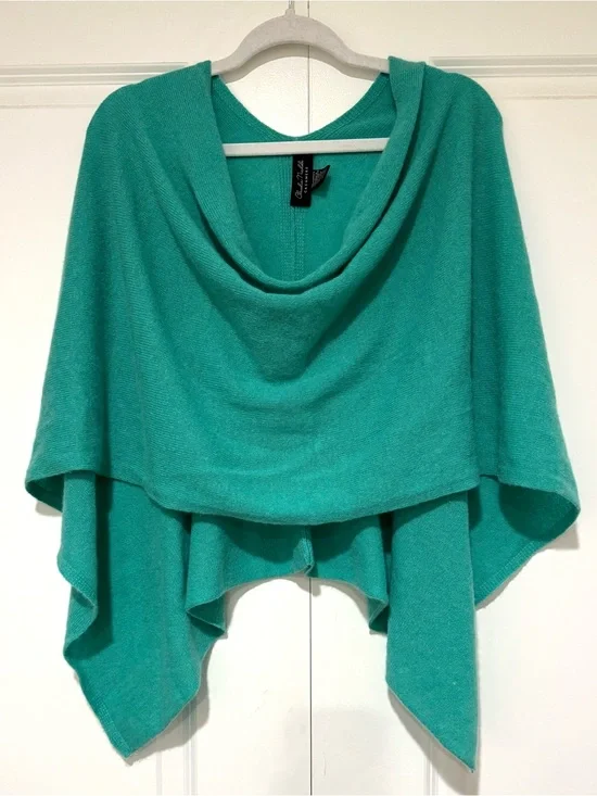 Claudia Nicole 💯% Cashmere Teal Dress Topper/ Shawl Women's NWOT