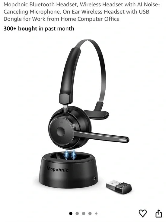 Mopchnic Wireless Bluetooth Headset in Black