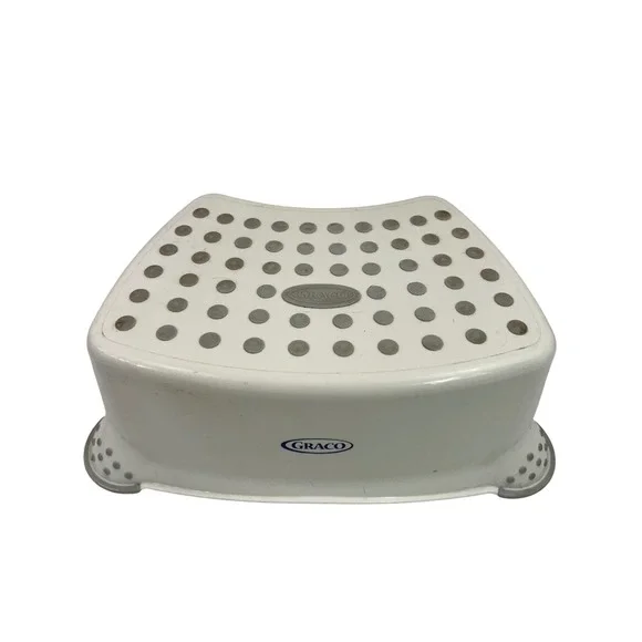 Graco Step Stool One Size White Non-Slip Toddler Bathroom Potty Kids