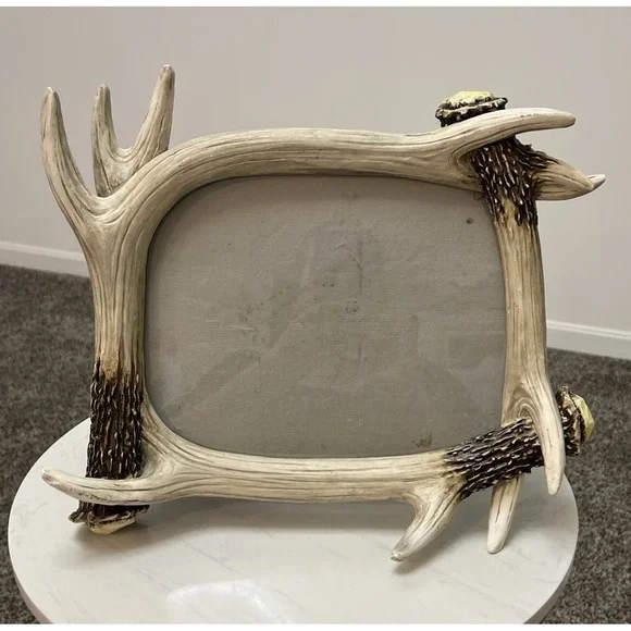 Rivers Edge 8x10 Picture Frame Rustic Resin Antler Cabin‎ Hunting Outdoors Deer