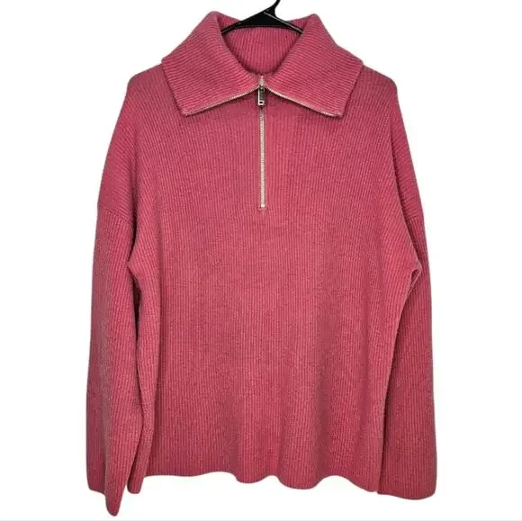 Rachel Zoe Pink Cowl Neck Sweater Soft Knit
