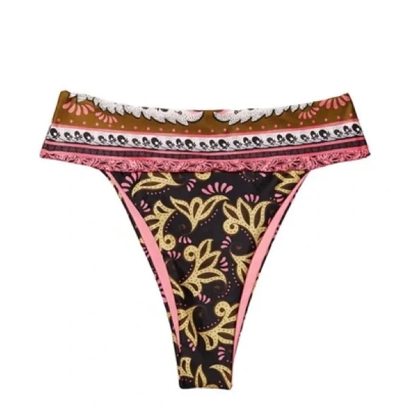 Agua Bendita Lilith Antiq In Pink Multi Bikini Bottom