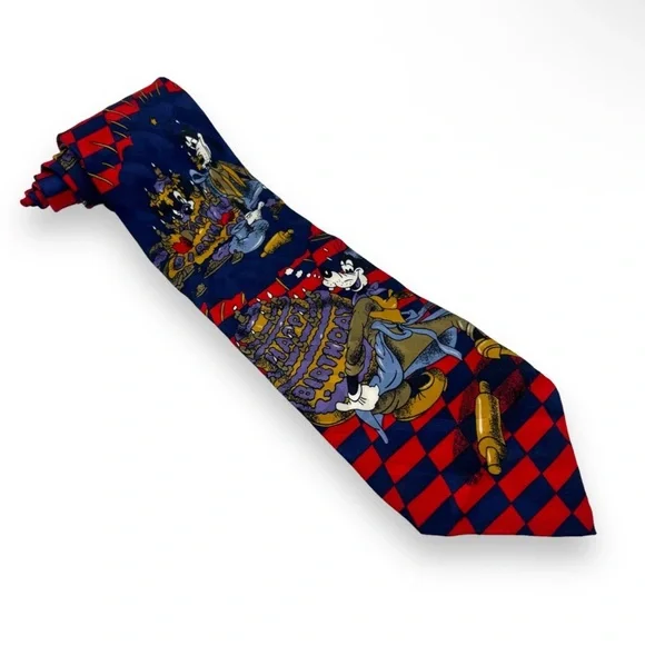 NWT VTG HAPPY BIRTHDAY GOOFY‎ Disney Mickey & Co Atlas Design All Silk Mens Tie