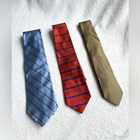 Brooks Brothers Makers Silk Tie Stripe Men Necktie - REPP‎ Lot Of 3