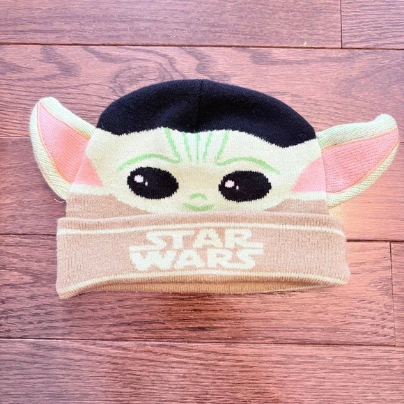 Kids Star‎ Wars The Mandalorian Grogu Baby Yoda Beanie Hat With Ears OSFM