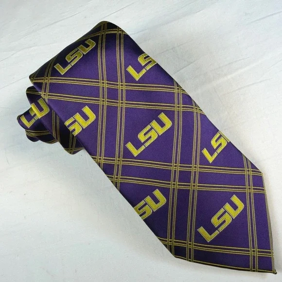 Eagles Wings Tie Mens Purple LSU Tigers NCAA Collegiate Gameday‎
